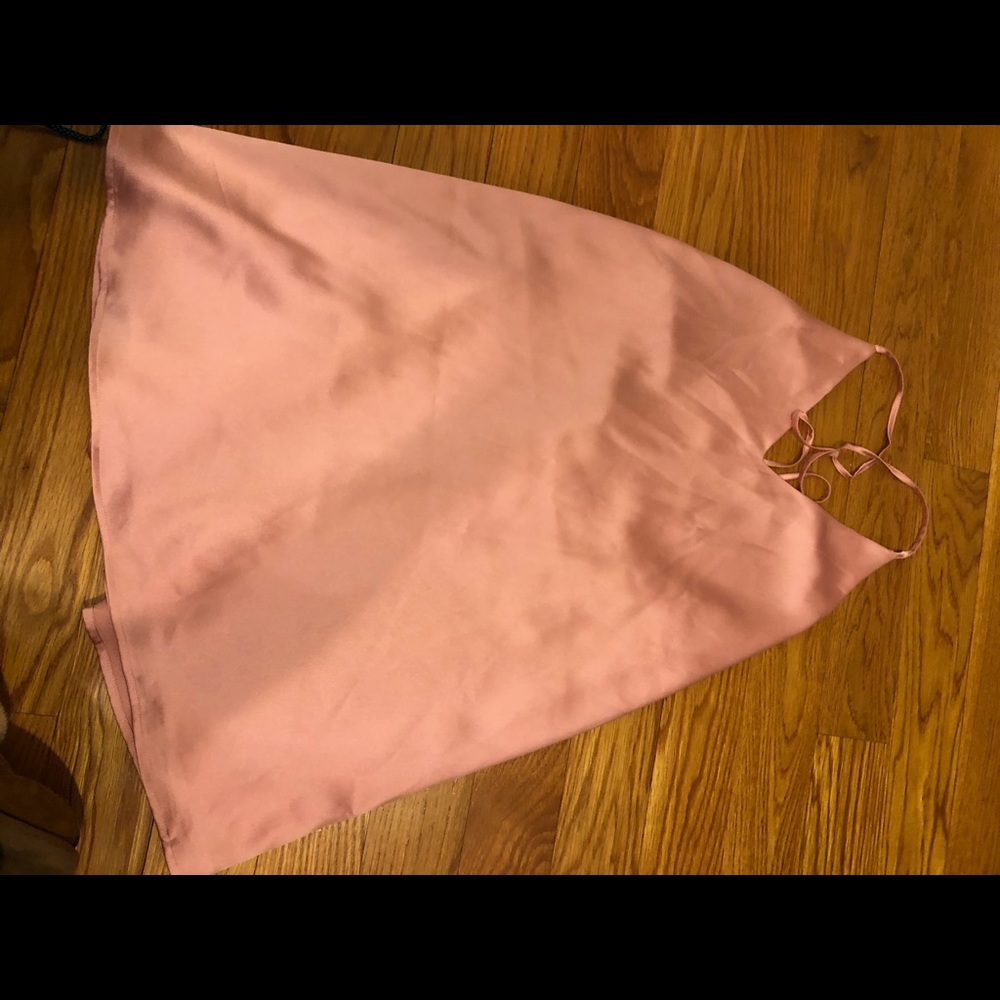 silk pink dress
